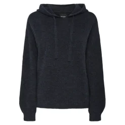 PIECES dame hoodie PCPIKO - Maritime Blue Melange