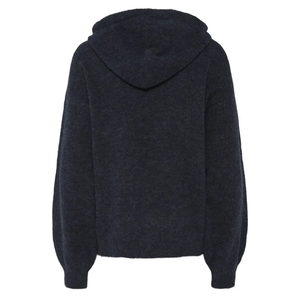 PIECES dame hoodie PCPIKO - Maritime Blue Melange