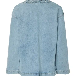 PIECES dame jakke PCFENDA - Light Blue Denim
