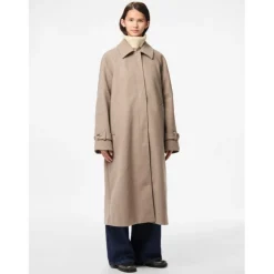 Pieces Dame Jakke PCJOELLA - Taupe Gray MELANGE