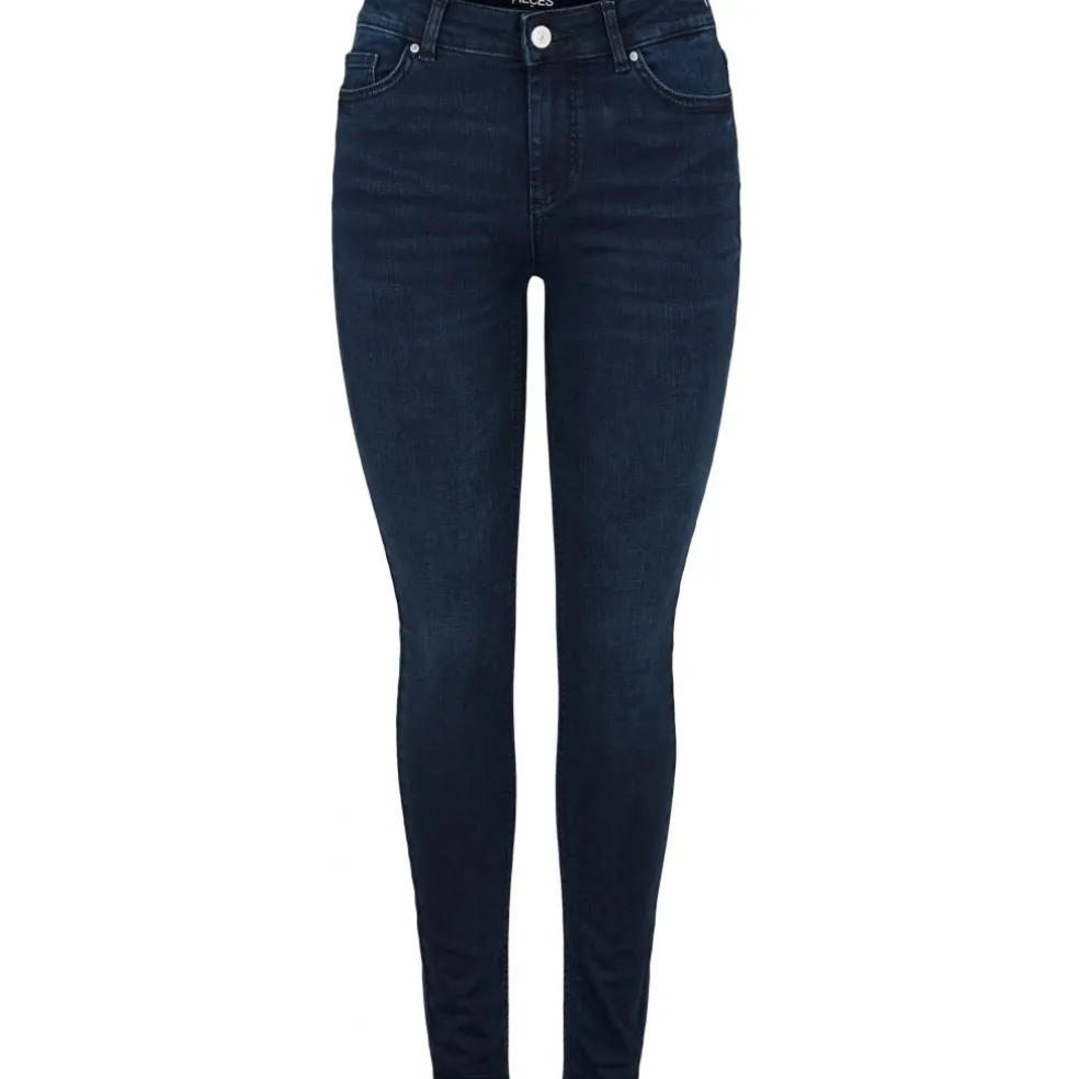 Pieces dame jeans PCDELLY - Dark Blue
