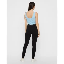 Pieces dame jeans PCHIGHSKIN - Black