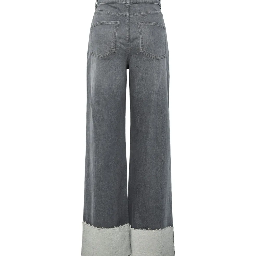 PIECES dame jeans PCPIL - Grey Denim