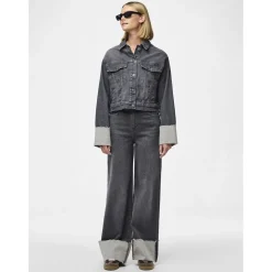PIECES dame jeans PCPIL - Grey Denim