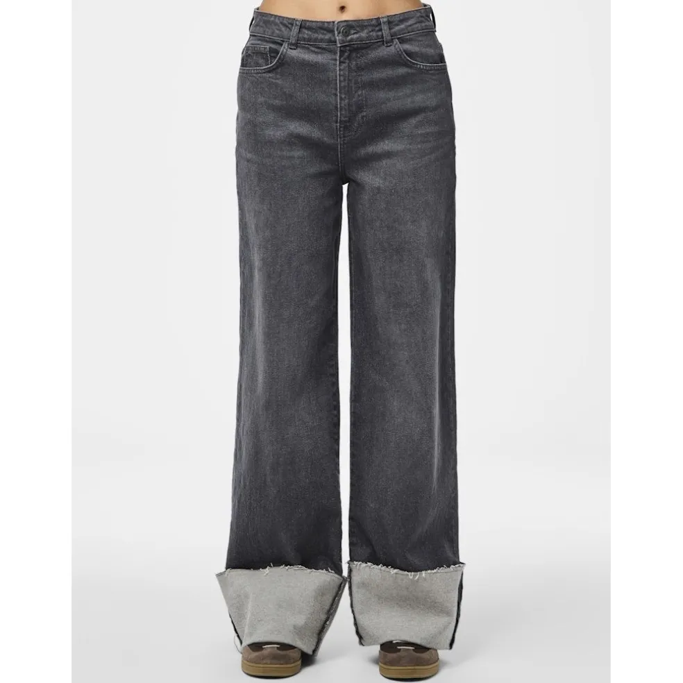 PIECES dame jeans PCPIL - Grey Denim