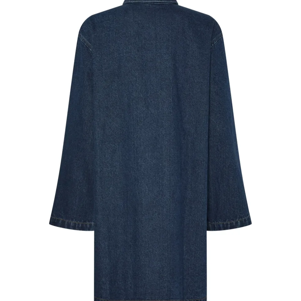 PIECES dame kjole PCFLORA - Medium blue denim