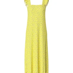 PIECES dame kjole PCFLORA - Pale Banana Small flower