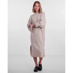 PIECES dame kjole PCJADE - White Pepper MELANGE