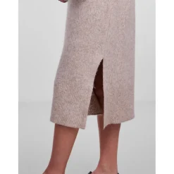 PIECES dame kjole PCJADE - White Pepper MELANGE