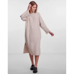 PIECES dame kjole PCJADE - White Pepper MELANGE