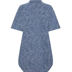 PIECES dame kjole PCJENNIFER - Medium Blue Denim Jaquard