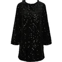 PIECES dame kjole PCKAM - Black Black sequins