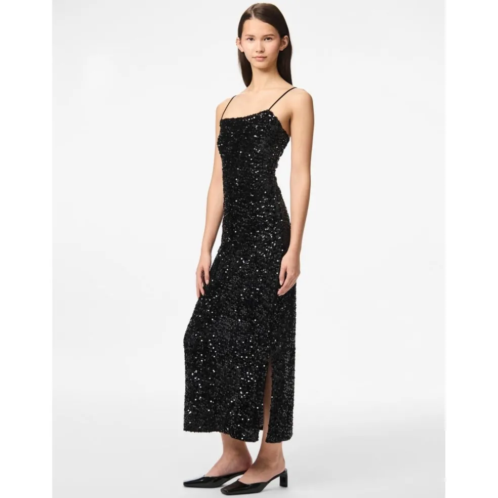 Pieces dame kjole PCKAM - Black Black sequins