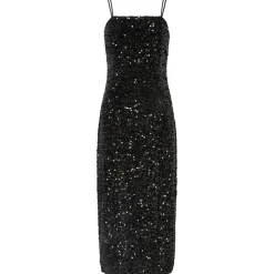 Pieces dame kjole PCKAM - Black Black sequins