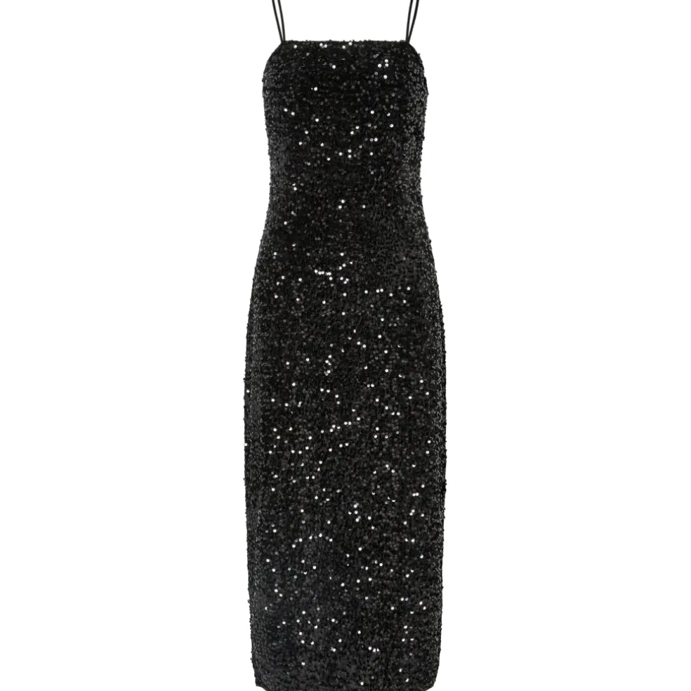 Pieces dame kjole PCKAM - Black Black sequins