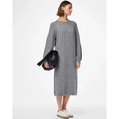 PIECES dame kjole PCMAGGY - Medium grey melange
