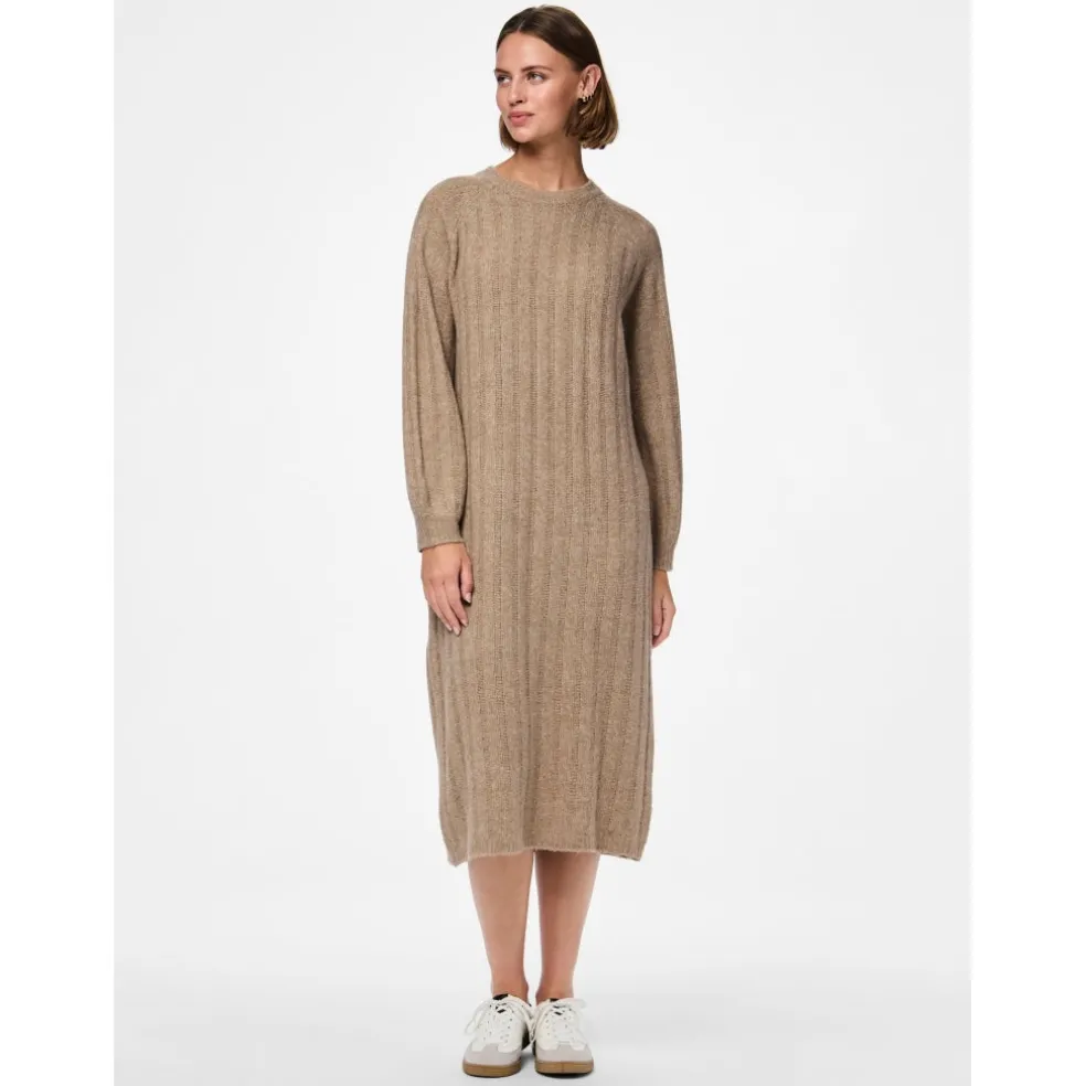 PIECES dame kjole PCMAGGY - Taupe Gray