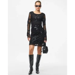 PIECES Dame Kjole PCOffia - Black black satin band