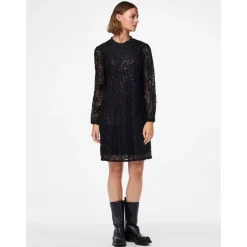 PIECES dame kjole PCOLLINE - Black