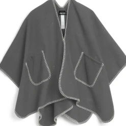 PIECES dame poncho PCNADJA - Medium grey melange