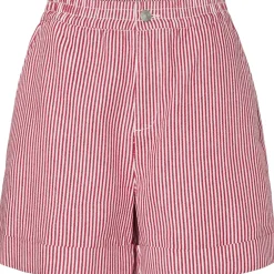 PIECES dame shorts PCALLO - Salsa Cloud dancer stripes