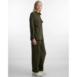 PIECES dame skjorte PCDRE - Deep Lichen Green