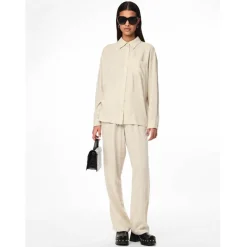 PIECES dame skjorte PCPIA - Birch Detail MELANGE