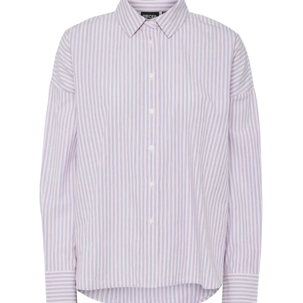 PIECES dame skjorte PCPIPPA - Bonbon stripes