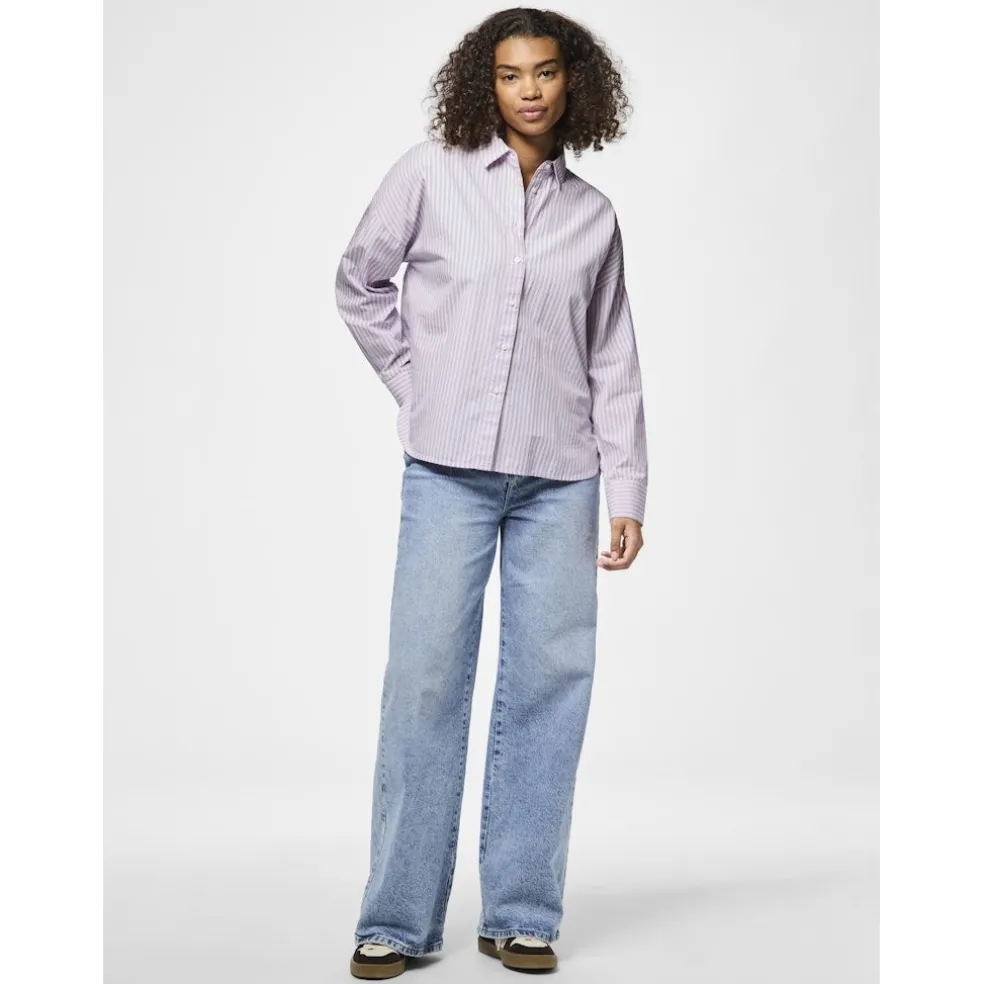 PIECES dame skjorte PCPIPPA - Bonbon stripes