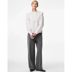 PIECES dame skjorte PCVELA - Bright White