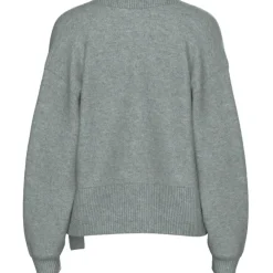 Pieces dame strik cardigan PCMALOU - Medium grey melange