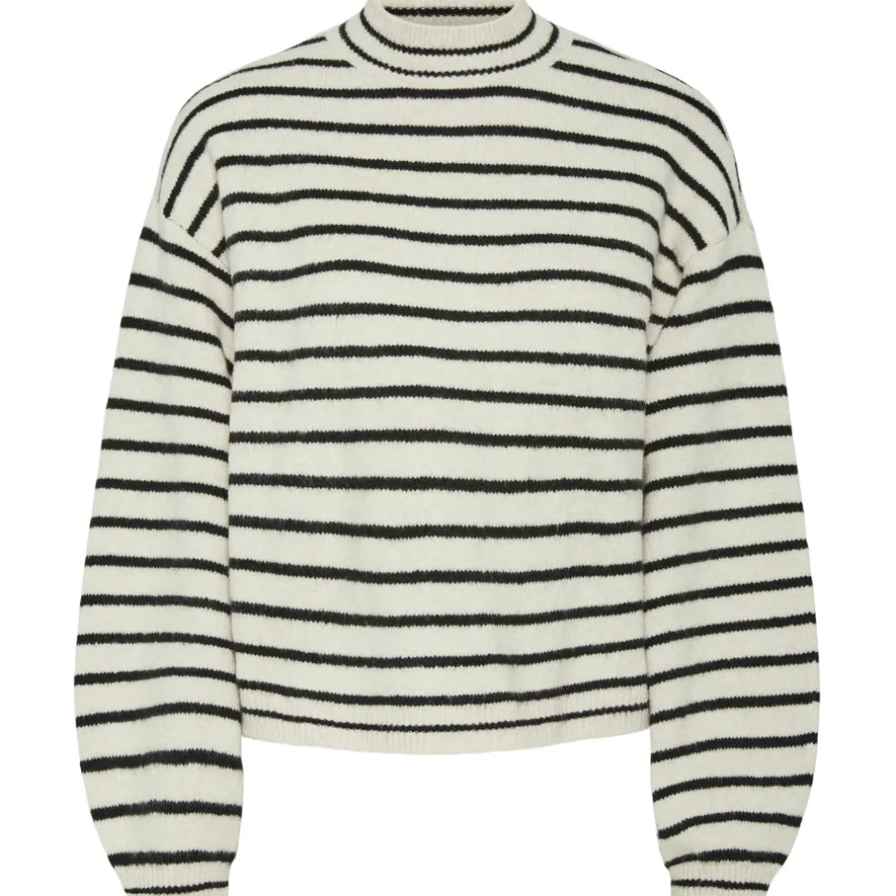 PIECES dame strik PCPENNA - Whitecap Gray black