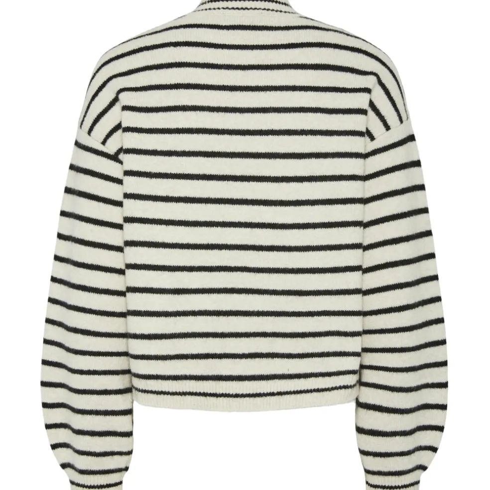 PIECES dame strik PCPENNA - Whitecap Gray black