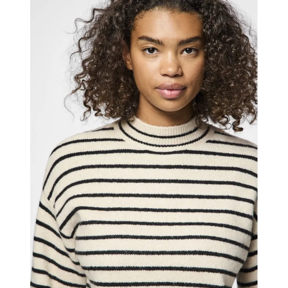 PIECES dame strik PCPENNA - Whitecap Gray black