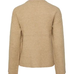 PIECES dame strik PCSALLA - White Pepper