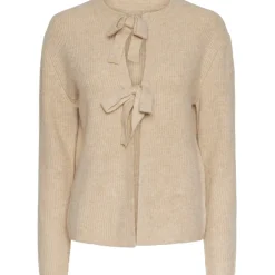 PIECES dame strik PCSILLY - White Pepper MELANGE