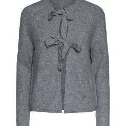 PIECES dame strik PCSILLY - Medium grey melange