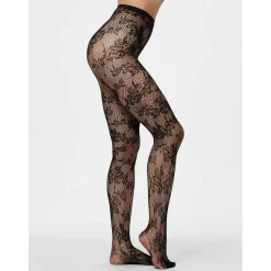 PIECES dame strømpebukser PCJANE - Black