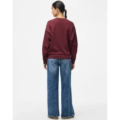 PIECES dame sweatshirt PCCHILLI - Tawny Port