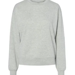PIECES dame sweatshirt PCCHILLI - Light Grey Melange
