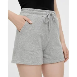 Pieces dame sweatshorts PCCHILLI SUMMER - Light Grey Melange