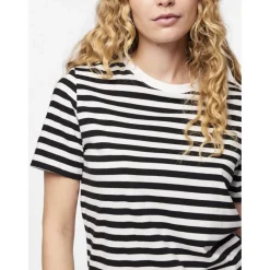 PIECES dame tee PCRIA - Black Bright White