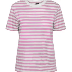 PIECES dame tee PCRIA - Pastel Lavender BRIGHT WHITE