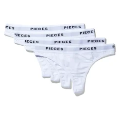 Pieces dame thong PCLOGO - Bright White
