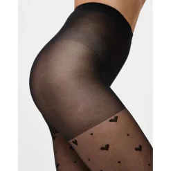 pieces dame tights PCNIA - BLACK HEART