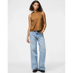 PIECES dame top PCJUNO - Amber Brown