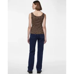 PIECES dame top PCKITTE - Black Leo