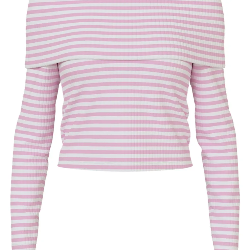 PIECES dame top PCLAYA - Bright White Pirouette