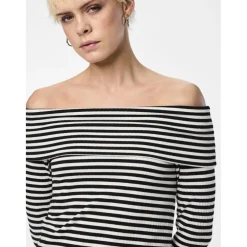 PIECES dame top PCLAYA - Bright White Black