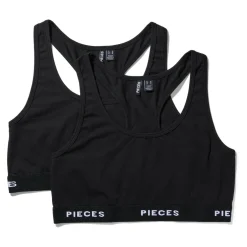 Pieces dame top PCLOGO - Black